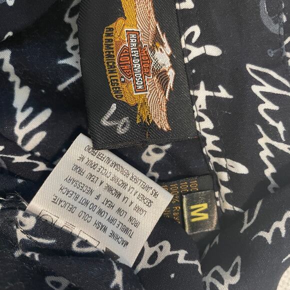 Harley Davidson Motorcycle signature button up shirt TB 8041 - Picture 4 of 8